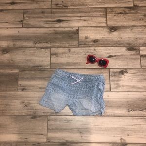 Heart jean shorts